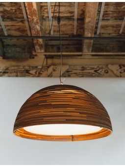 Dome de Graypants - Lampe suspendue design en carton ondulé recyclé